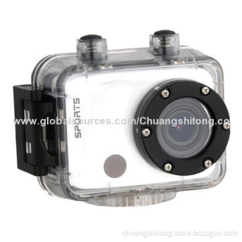 Action Sports Camera with 5.0MP CMOS Sensor & 2.0" LCD, Very Popular for Sports/Skiing/Bicycling